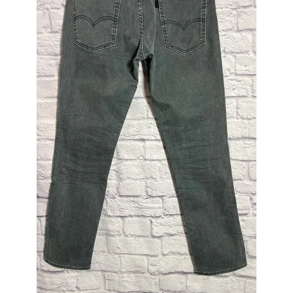 Levi's 511 Slim Fit Grey Stretch Jeans Mens SIZE 33x32 Five Pocket Denim